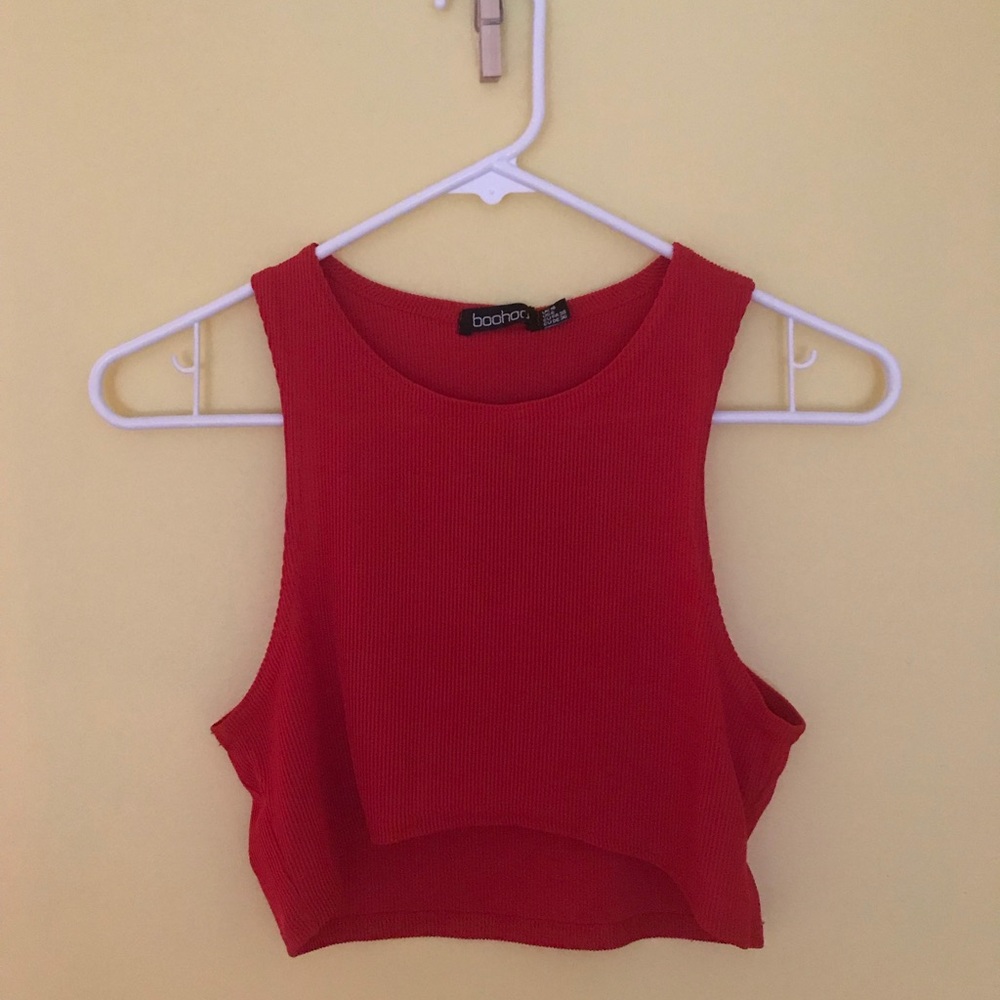 Megan Rib Basic Panel Extreme Crop Top